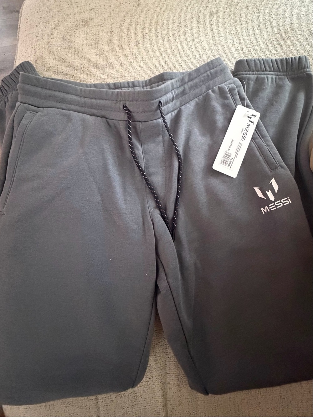 Messi Men's Charcoal Gray Jogger Sweatpants